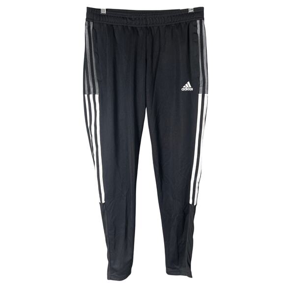 Adidas NWT Aeroready Small Black Soccer Sweatpants Women's Stripped - Picture 1 of 7